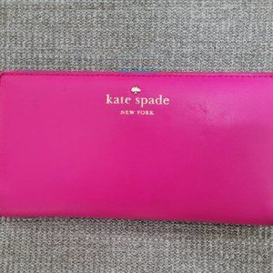 Kate Spade hot pink and teal wallet